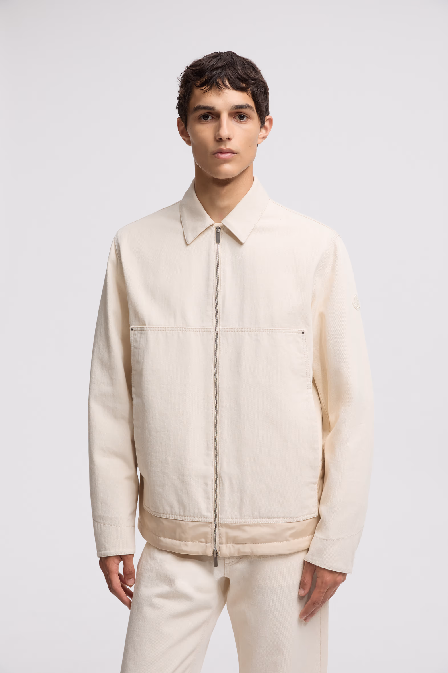 Ormoy Denim Down Shirt Jacket Men White Ivory Moncler 3
